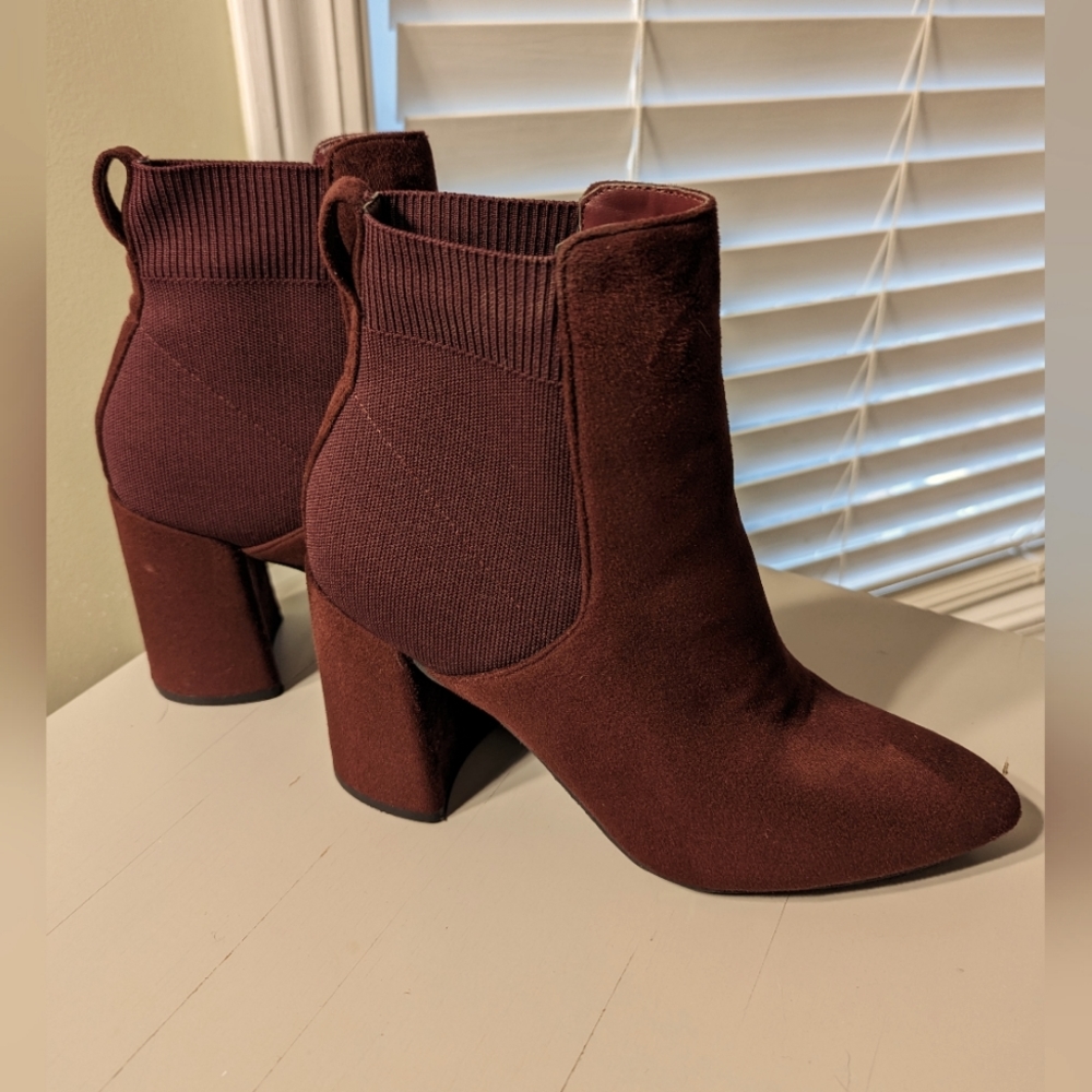 Versona faux suede boots - worn once for 2 hours - new condition!